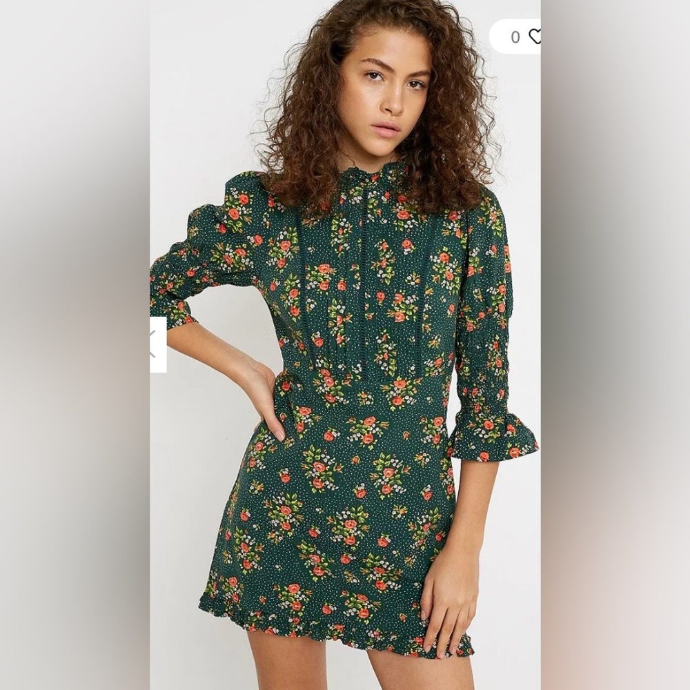 Laura Ashley UO Exclusive Maisy Mock Neck Mini Dress